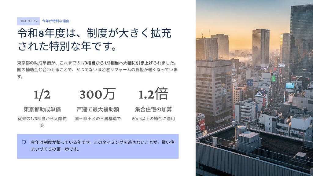 東京23区 窓補助金 令和8年度　個人住宅と分譲マンション、マンション管理組合向け　2026年の補助金 相川スリーエフ 新宿店のイベントキャンペーン 写真3