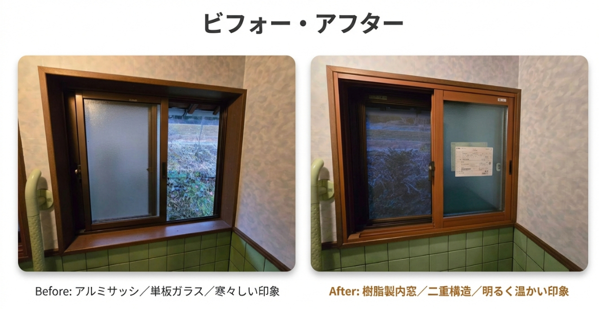 野田アルミ建材の浴室に内窓設置で冬の寒さも安心！！の施工後の写真1