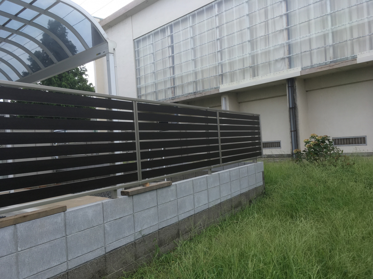 イワイのアルミフェンスの種類についての施工後の写真1