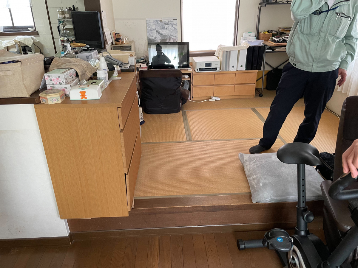 イワイの小上がりを撤去して、使いやすく！LDKをフラットにリフォームの施工前の写真2
