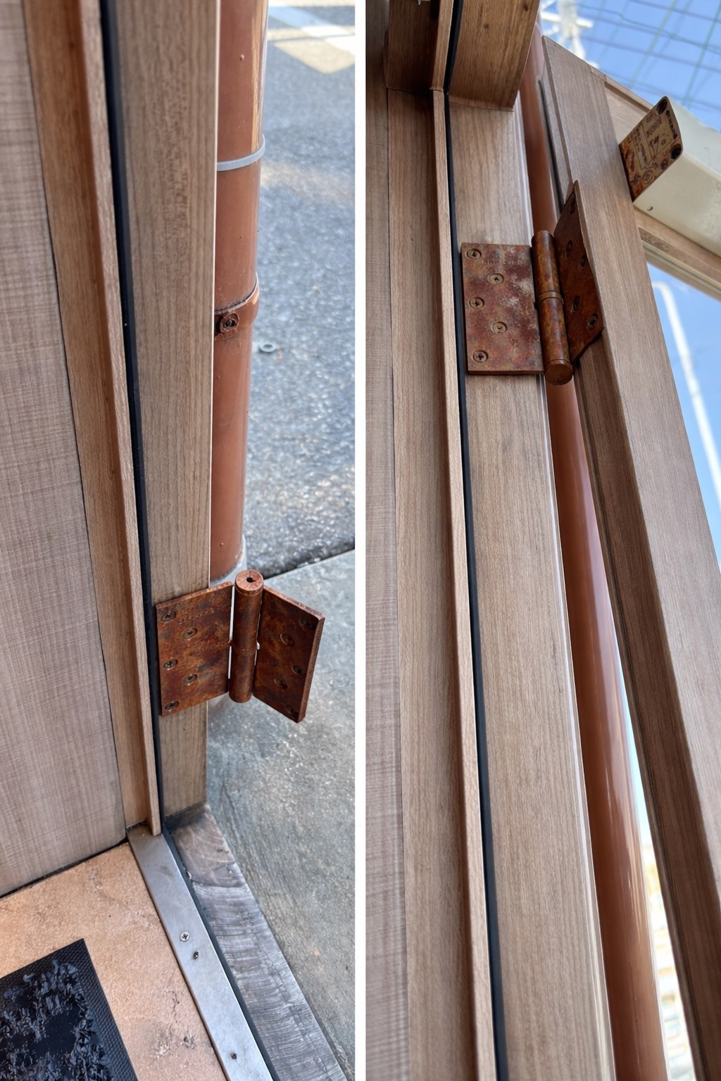 清高ガラスのドアが重い・擦るなら今すぐご相談ください！の施工前の写真1