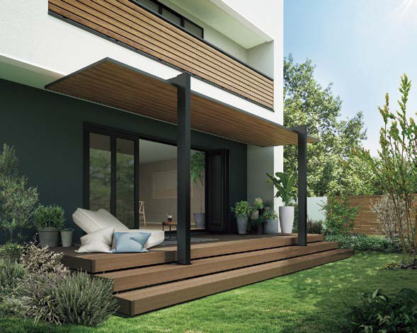 外壁に穴を開けない！LIXIL「テラスSC 独立タイプ」でおしゃれな庭づくり✨ 山口西京トーヨー住器 岩国営業所のブログ 写真1