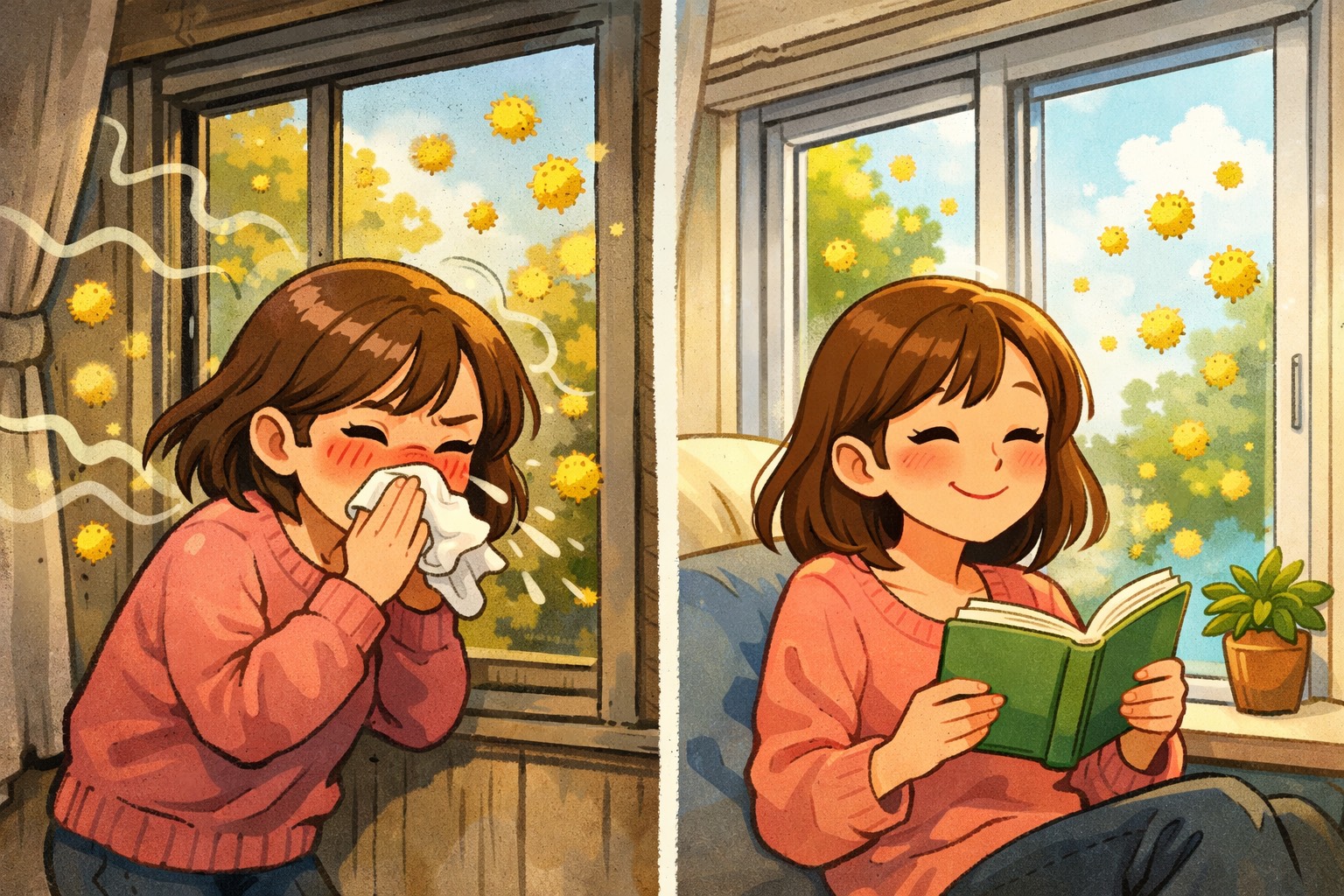 【岩国の花粉対策】窓を閉めているのにツラい…それなら「内窓」でシャットアウトしませんか？ 山口西京トーヨー住器 岩国営業所のブログ 写真1