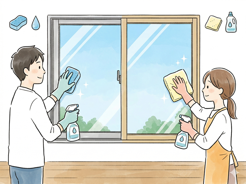 窓のプロが教える!サッシ素材別の正しい窓・網戸のお掃除術✨前編 山口西京トーヨー住器 岩国営業所のブログ 写真1