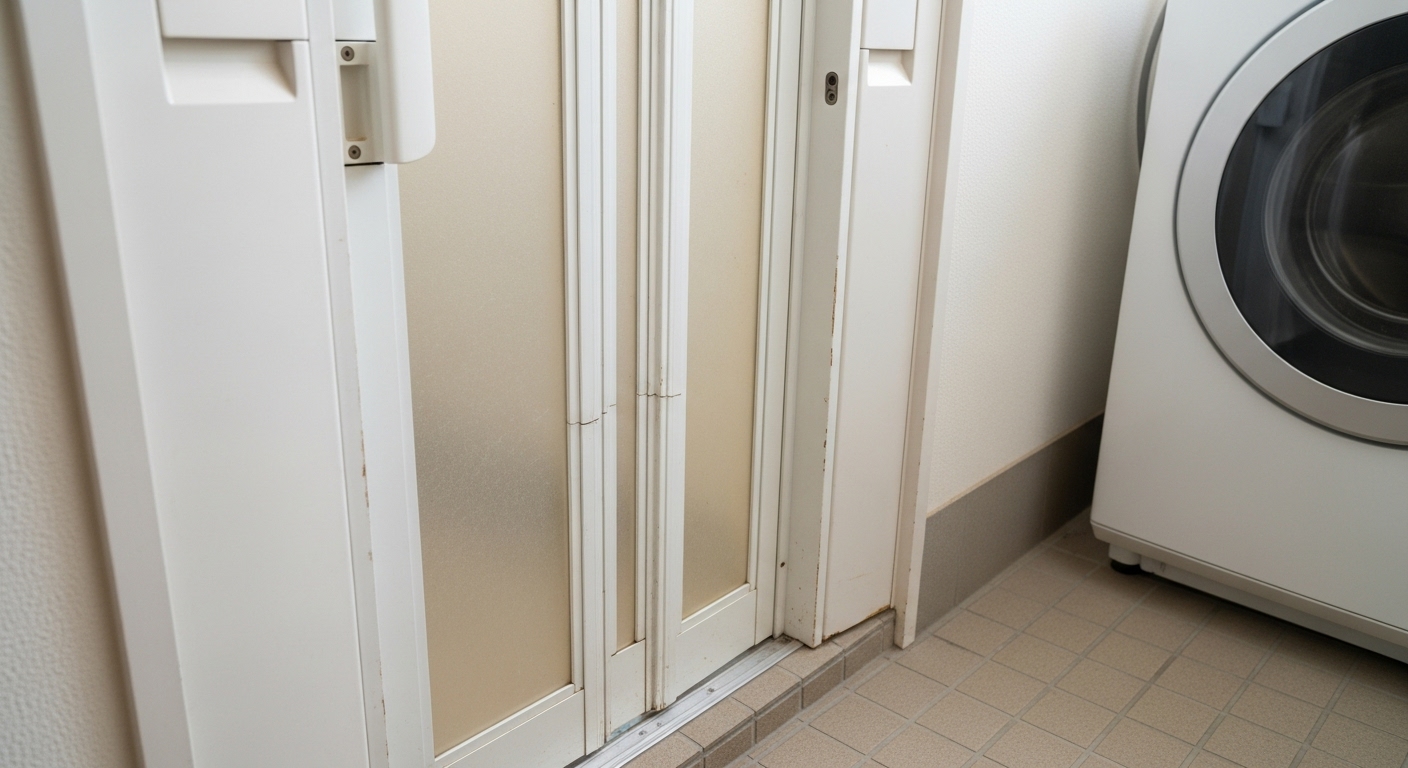 お風呂のドア修理、全部リフォームしなくてもOK! トータスエステート 白島店のブログ 写真1