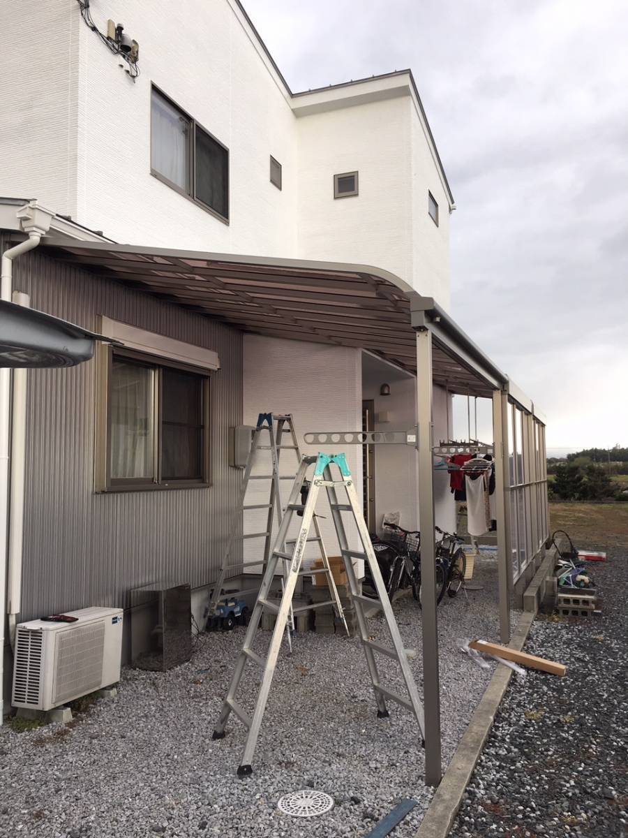 中央アルミ住器のアルミテラス設置工事の施工後の写真2