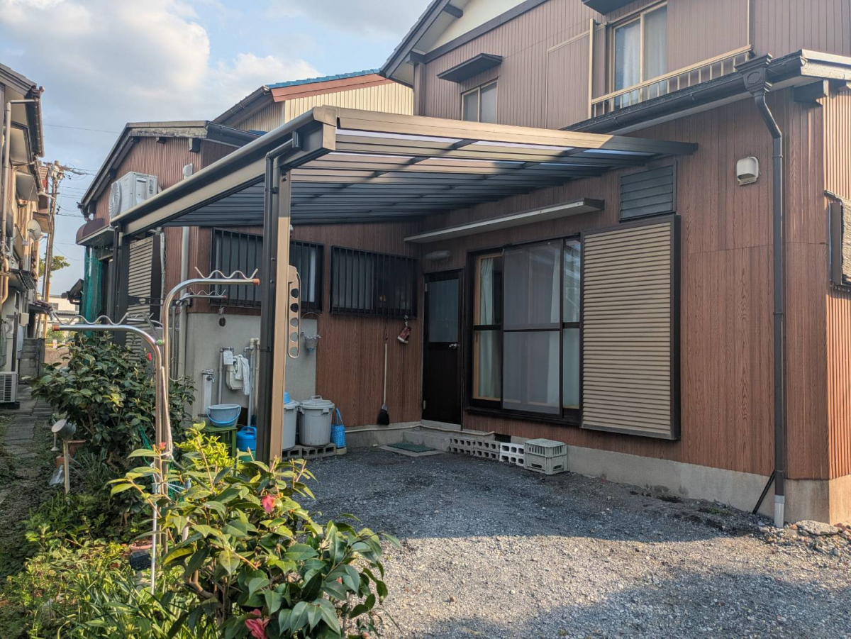中央アルミ住器のアルミテラスを設置させていただきました(四日市市)の施工後の写真1