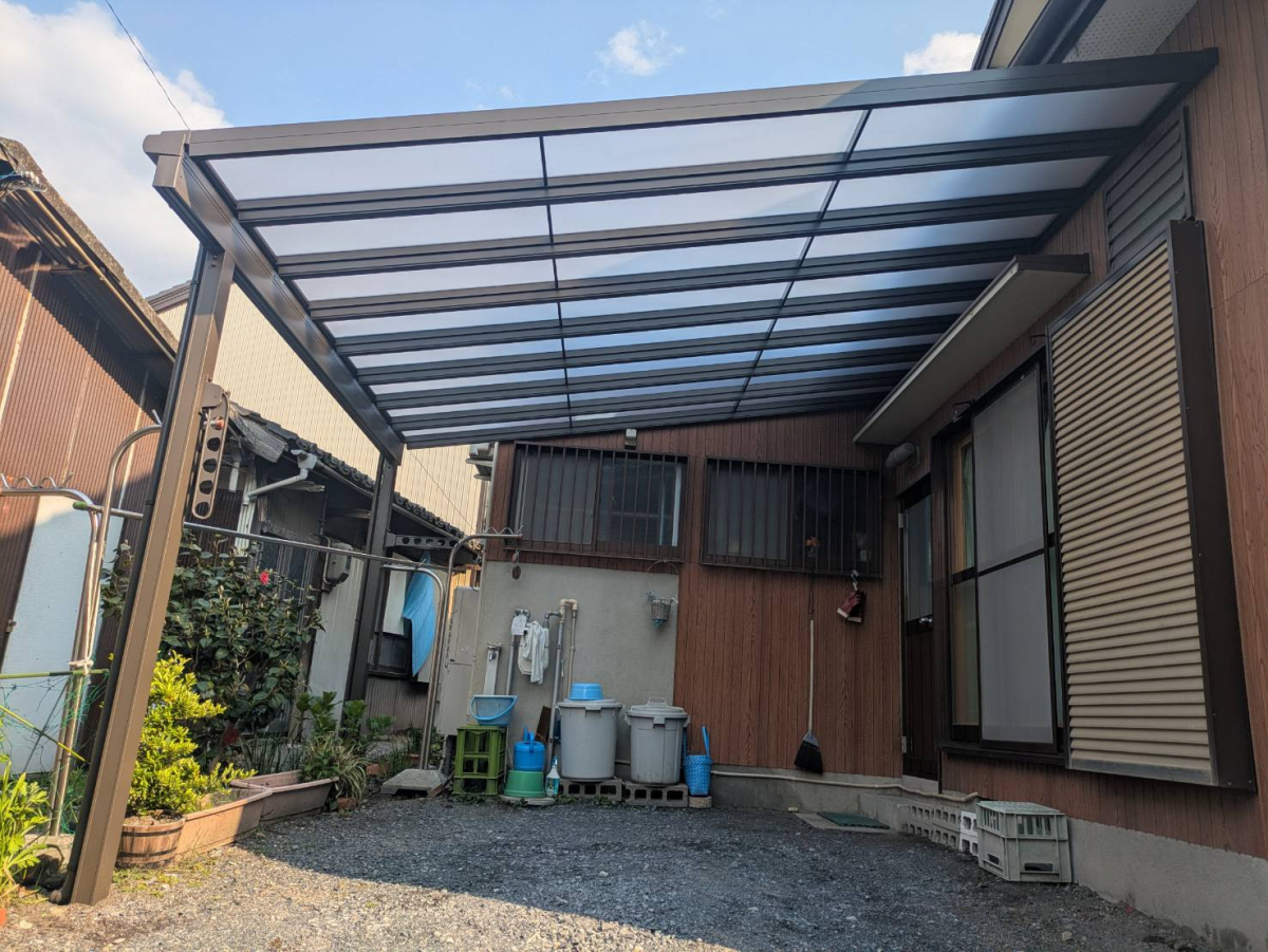 中央アルミ住器のアルミテラスを設置させていただきました(四日市市)の施工後の写真2