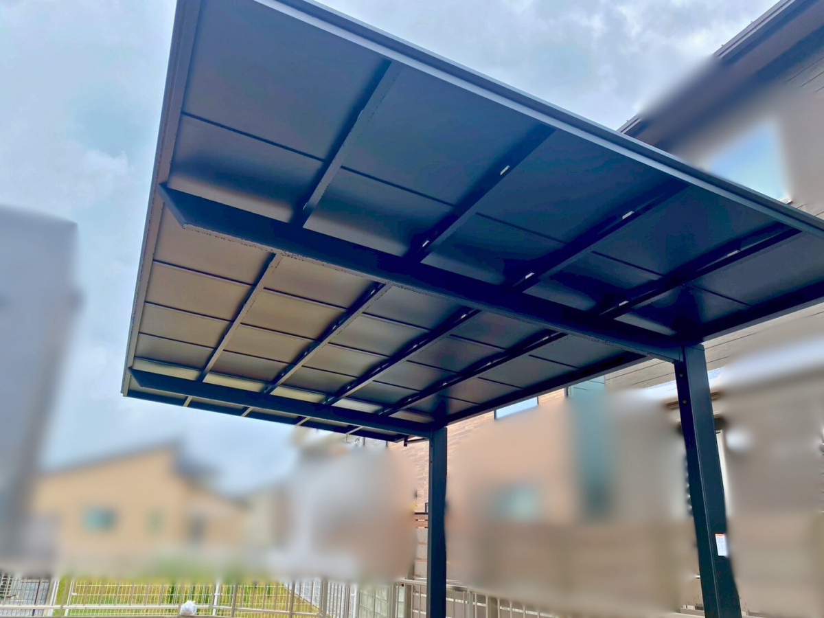 さぬきトーヨー住器の【高松市 新築外構】ハイエースも楽々！LIXILフーゴF ロング柱と土間コン工事の施工後の写真3