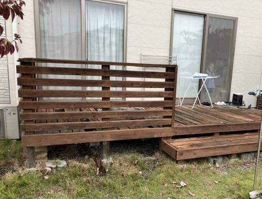 丸亀トーヨー   リノベ   パートナーズの【ウッドデッキ工事】色褪せしないデッキに😄の施工前の写真1