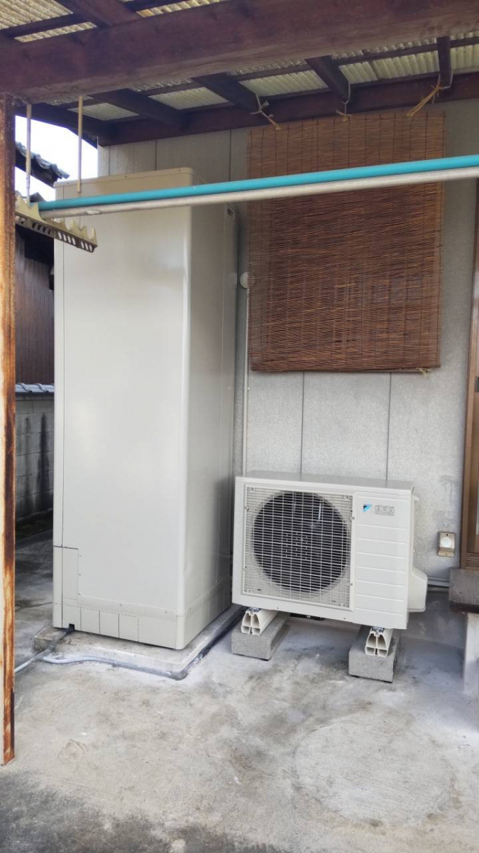 丸亀トーヨー   リノベ   パートナーズの【善通寺市 生野町 エコキュート工事】１Dayリフォーム　エコキュート😄の施工後の写真3