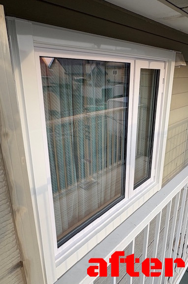 橋場ガラスのカバー工法サッシの施工！（札幌市厚別区）の施工後の写真1