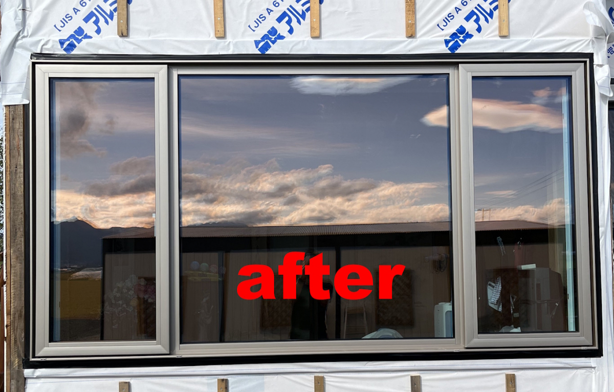 橋場ガラスの断熱性は果たして向上したでしょうか？？（上富良野町）の施工後の写真1