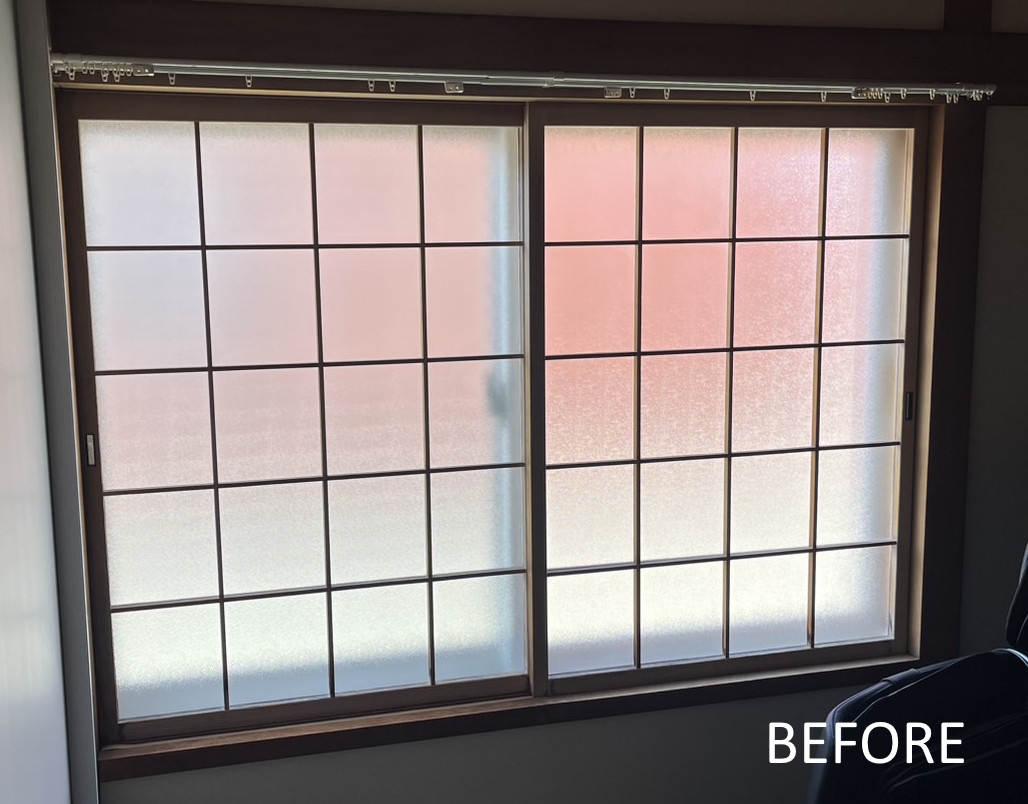 橋場ガラスの樹脂製内窓の施工（富良野市）の施工前の写真1