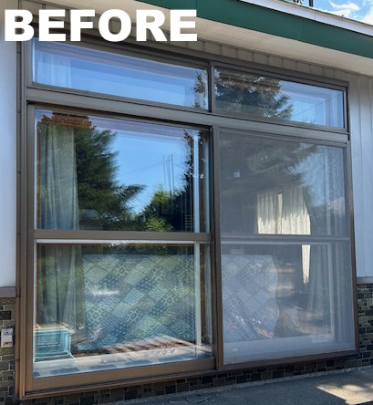 橋場ガラスのカバー工法でリフォーム！（南富良野町）の施工前の写真1