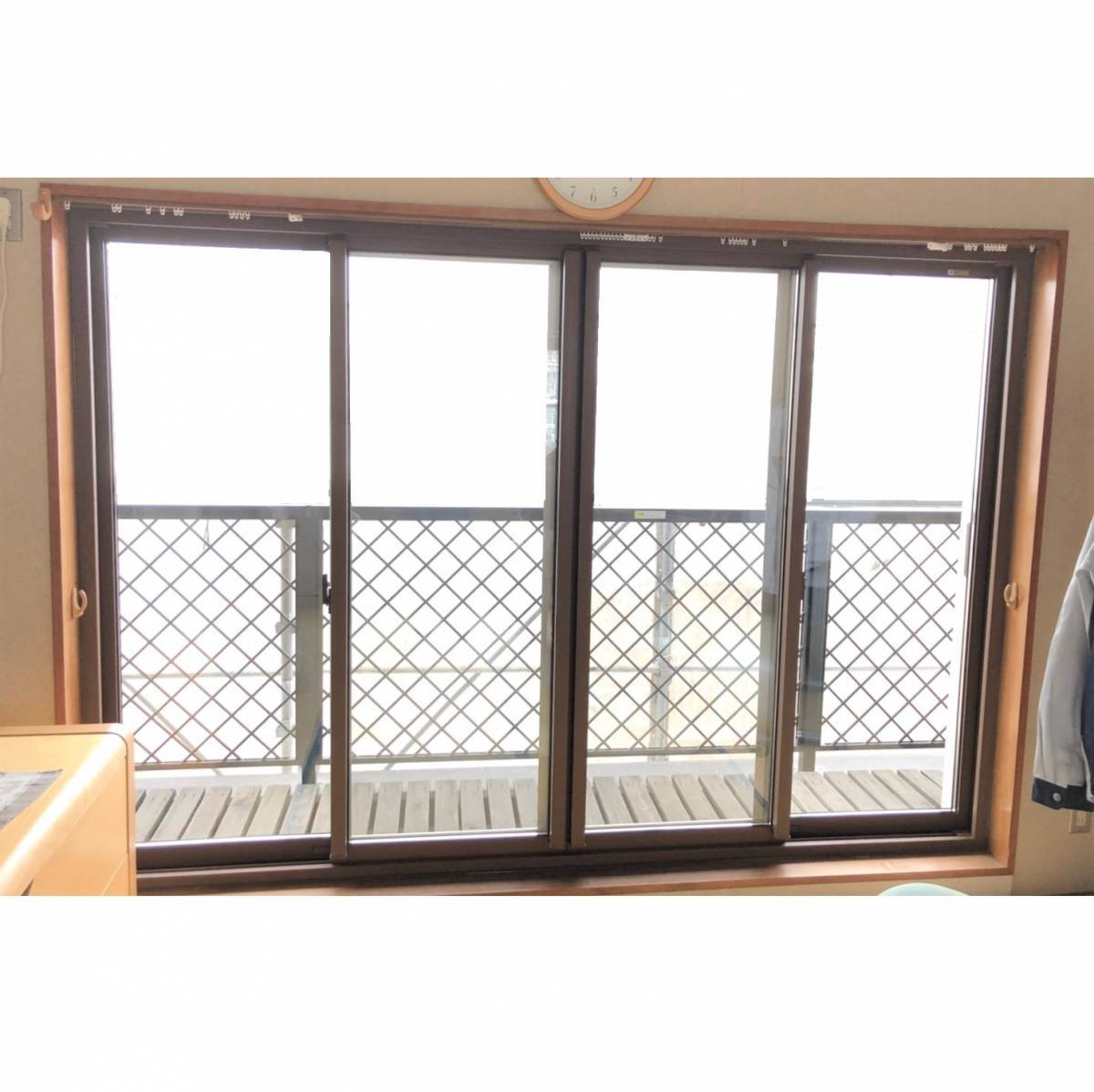 窓工房テラムラの古い大きな4枚引違の窓を新しい断熱窓に交換したいの施工後の写真1