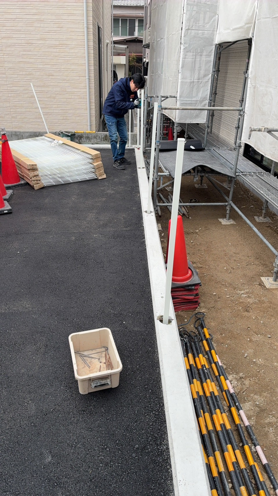 HOTTAの駐車場フェンス設置の施工前の写真1