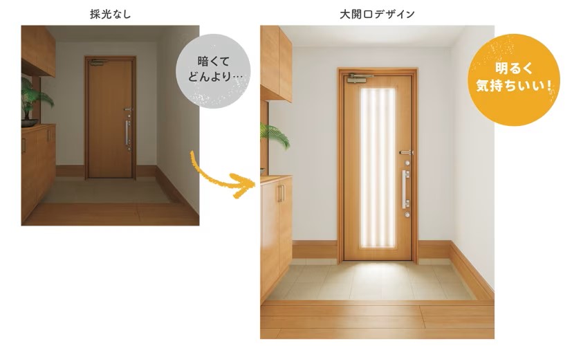 リシェント玄関ドア🚪採光 鎌田トーヨーのブログ 写真2
