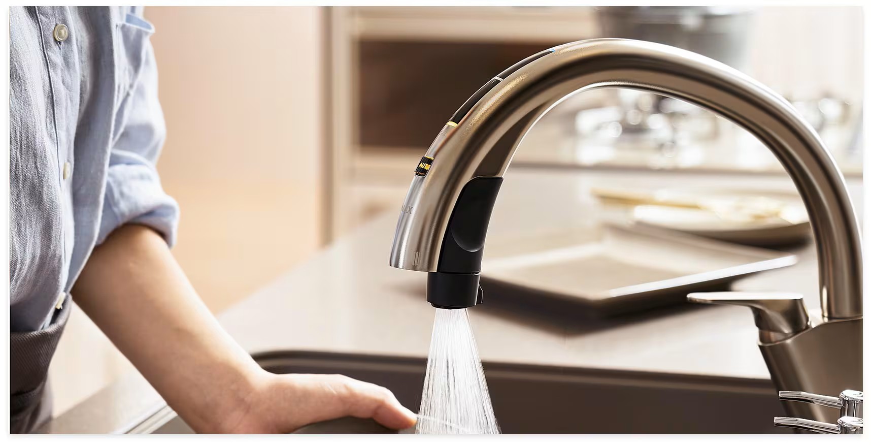 吐水・止水の操作がいらない賢い水栓 鎌田トーヨーのブログ 写真1