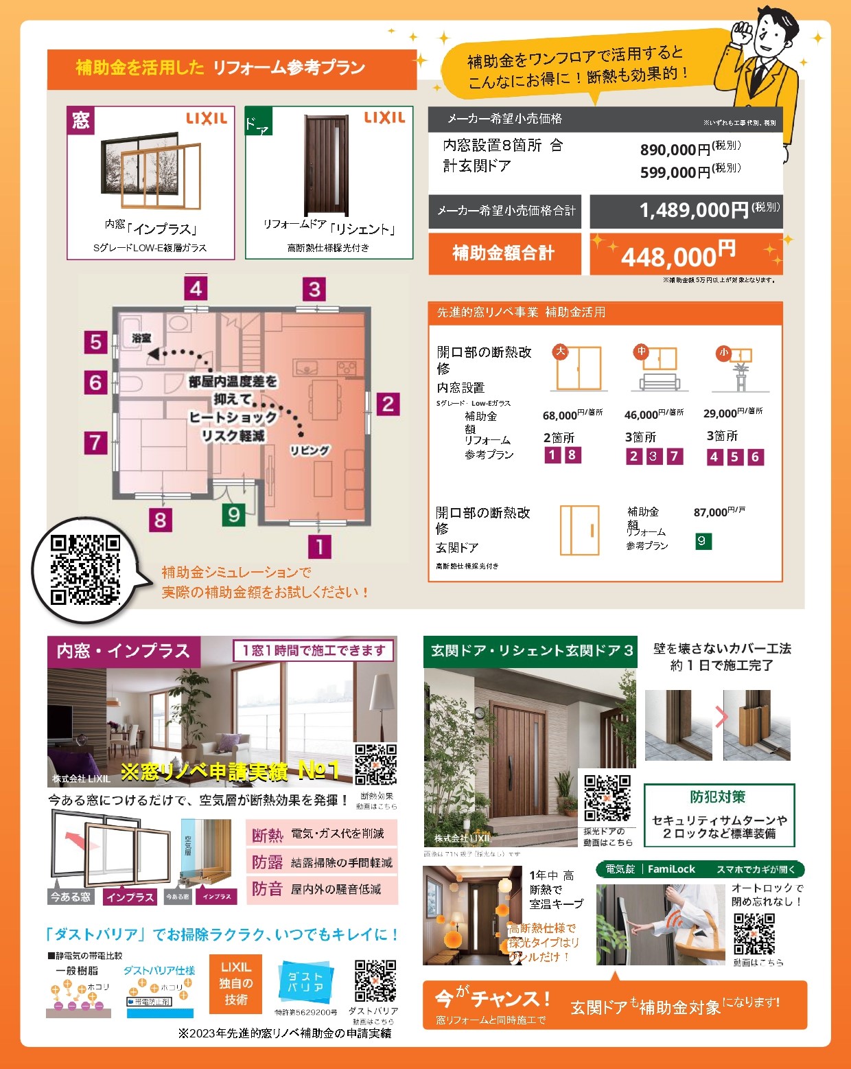 先進的窓リノベ補助金チラシ 鎌田トーヨーのブログ 写真2