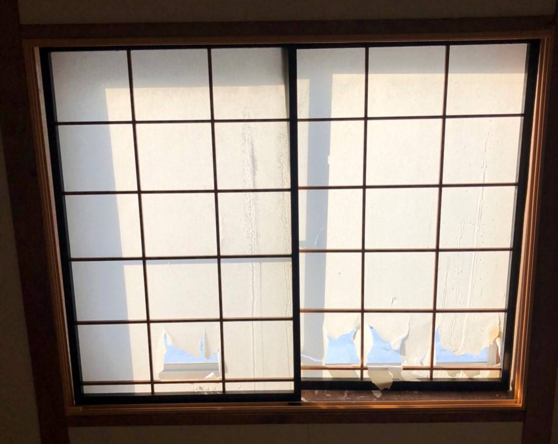 鎌田トーヨー住器の【弘前市】寒いし、紙障子の張り替えが大変😱の施工前の写真1