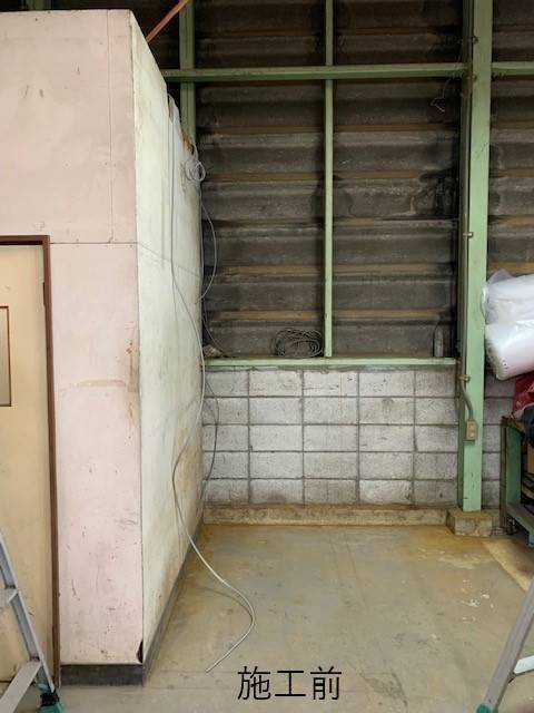FBT新白河店の工場内に小さな癒しトイレ空間を作りました(*^^*)の施工前の写真1