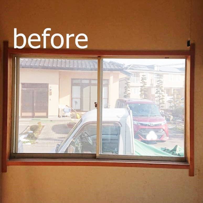 FBT新白河店の窓は、パッと取り替えられます。の施工前の写真2