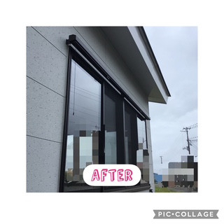 FBT新白河店のスタイルシェード取付工事の施工後の写真1
