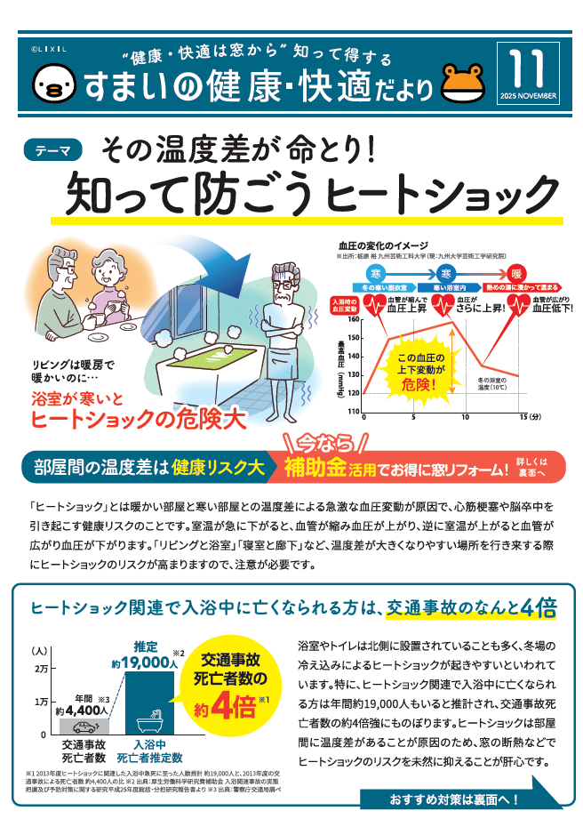 知って防ごうヒートショック アリックスのブログ 写真1