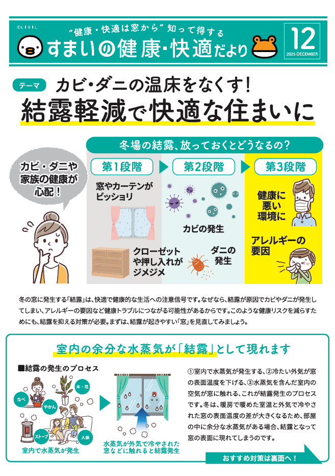 カビ・ダニの温床をなくす!結露軽減で快適な住まいに アリックスのブログ 写真1