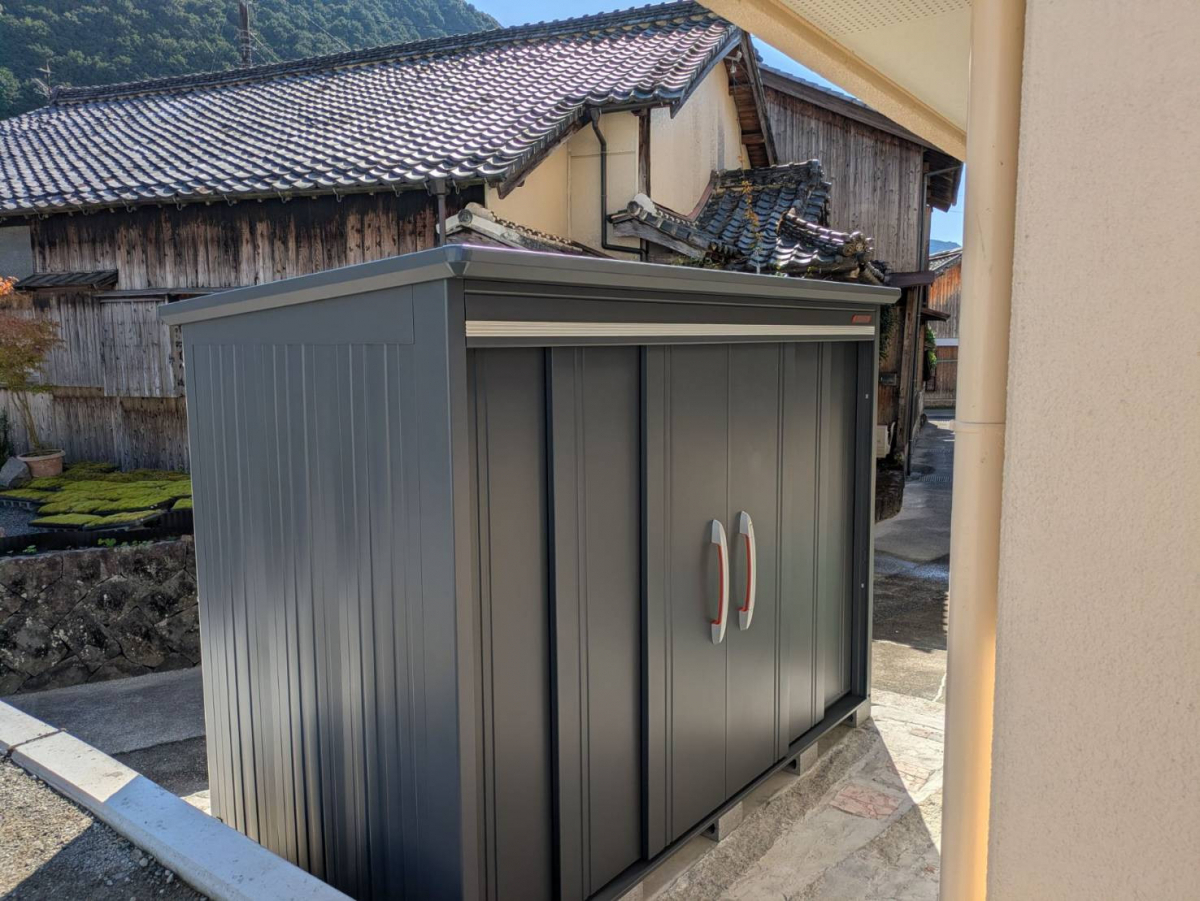 アリックスの外部物置設置工事の施工後の写真1