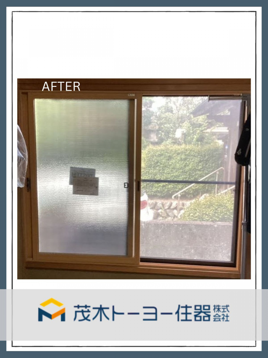 茂木トーヨー住器　茂木の国の補助金を活用した内窓設置と玄関ドア改修工事の施工後の写真2