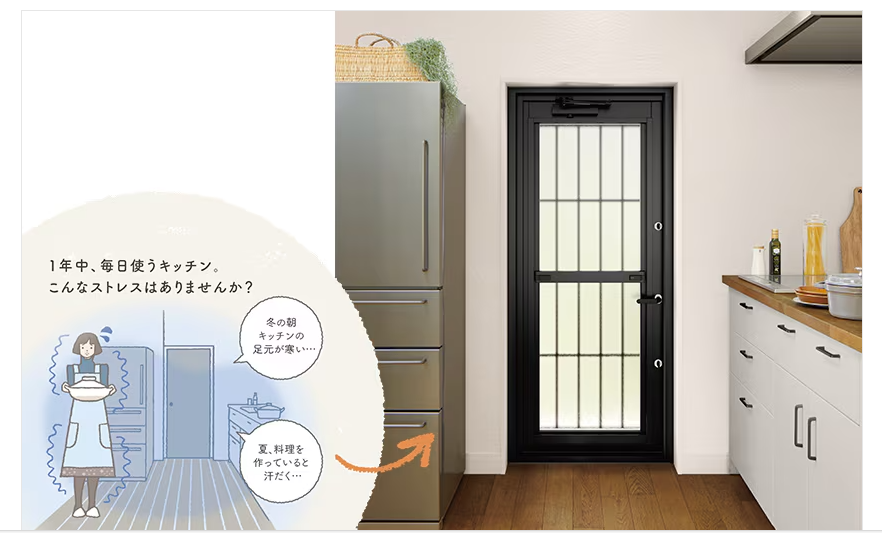 山商トーヨー住器の【勝手口も見た目・防犯・通風性UP!】リシェントで快適な勝手口リフォームの施工事例詳細写真4
