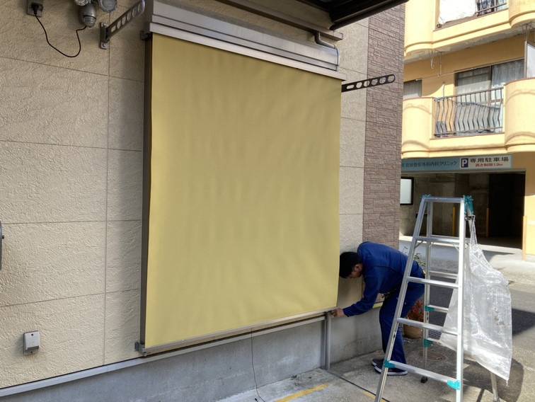 山商トーヨー住器の長崎市　日差し対策　目隠し工事の施工後の写真1