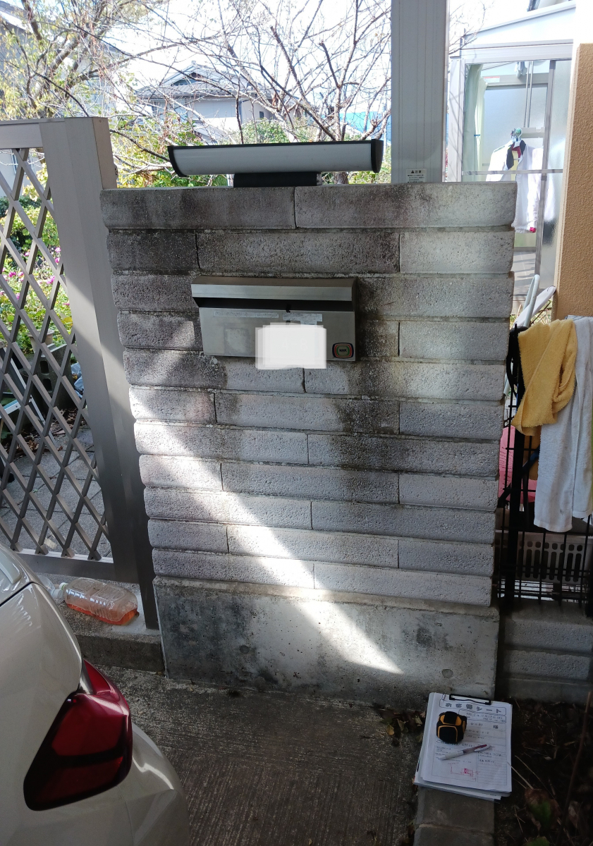 ダイカクヤ 仙台のブロック塀を解体撤去→フェンス/機能門柱へ　仙台市の施工前の写真2