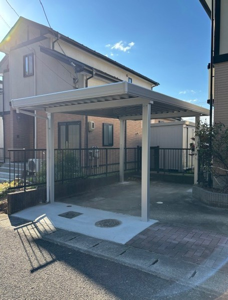 ダイカクヤ 仙台の【折板カーポート】カーポートSW1台用　仙台市の施工後の写真2