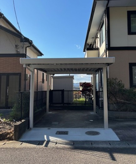 ダイカクヤ 仙台の【折板カーポート】カーポートSW1台用　仙台市の施工後の写真3