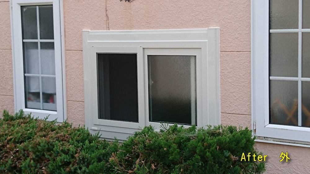 ヒロトーヨー住器の【むつ市】開き窓を引違い窓にしたいの施工後の写真1