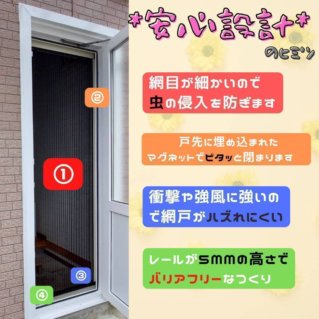 ヒロトーヨー住器の【むつ市】ドアに網戸を取り付けたいの施工後の写真2