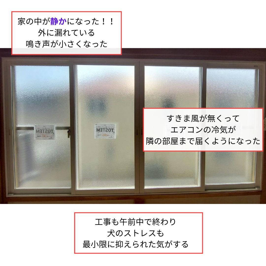 ヒロトーヨー住器の【青森県】＊先進的窓リノベ2025事業＊愛犬にも優しい内窓リフォームの施工後の写真2