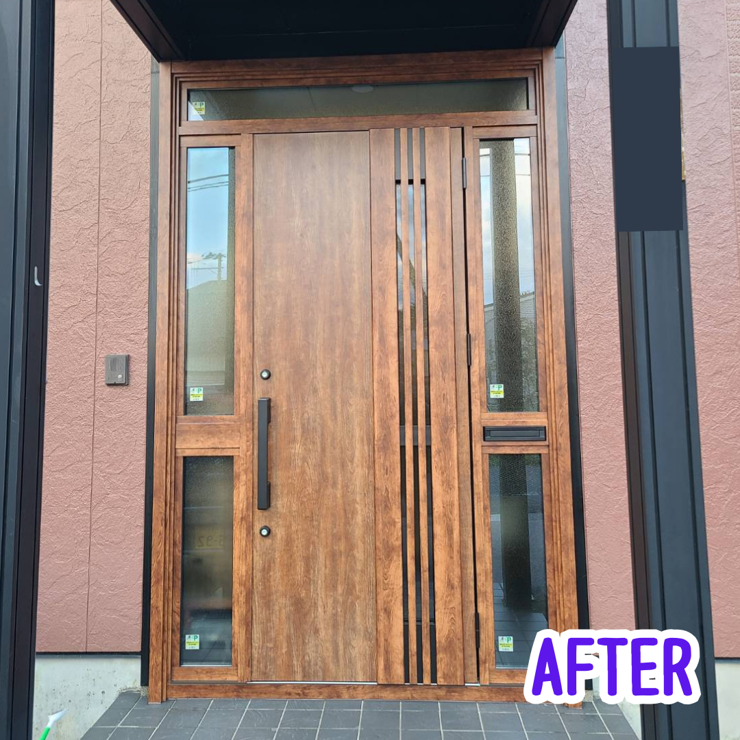 ヒロトーヨー住器の【むつ市】玄関ドア交換で暮らしが変わるの施工後の写真1