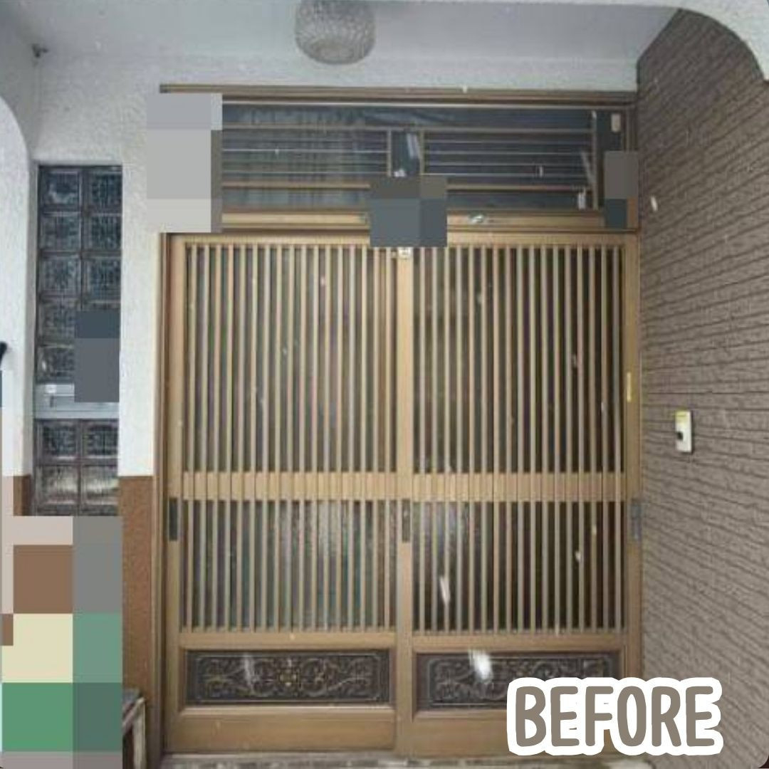 ヒロトーヨー住器の【むつ市】寒さ・逃げるを解決！ペットと暮らすための玄関リフォームの施工前の写真1