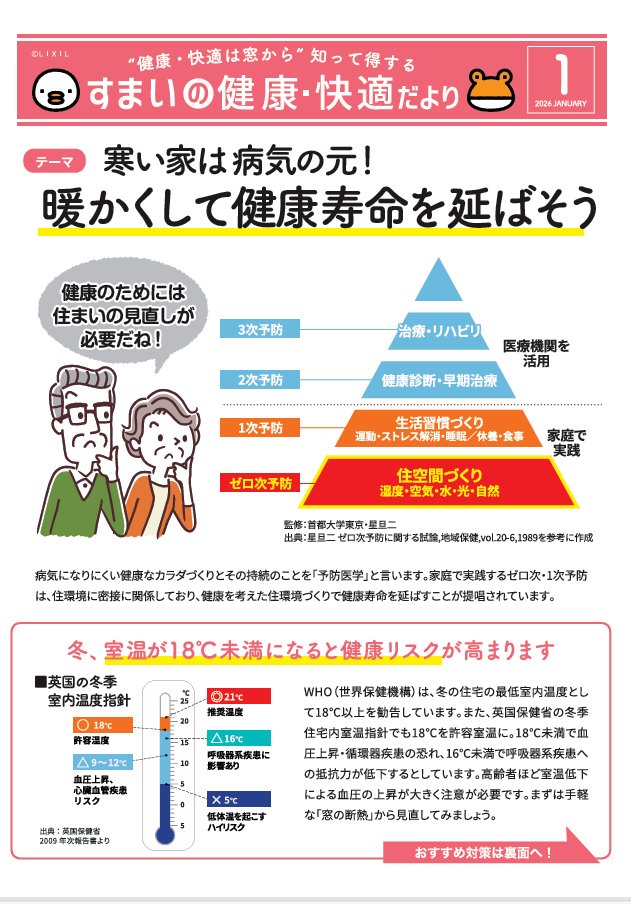 すまいの健康・快適だより【1月号】 おさだガラスのブログ 写真1