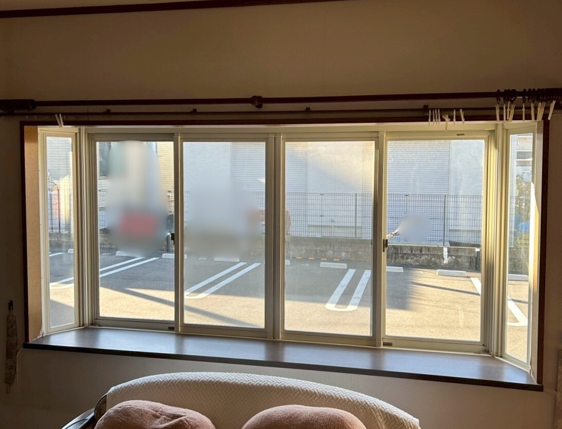 おさだガラスの大きな出窓でもしっかり体感！インプラスで快適LDKへの施工前の写真1