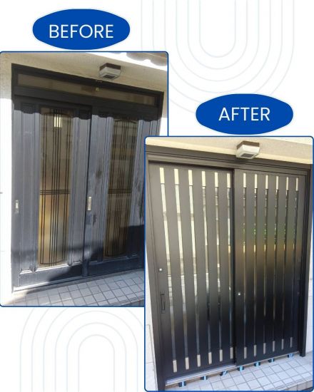 大東トーヨー住器の大東トーヨー住器施工🍀✨貸家の価値UP！ リシェント玄関引戸で“安心×デザイン性”を実現✨施工事例写真1