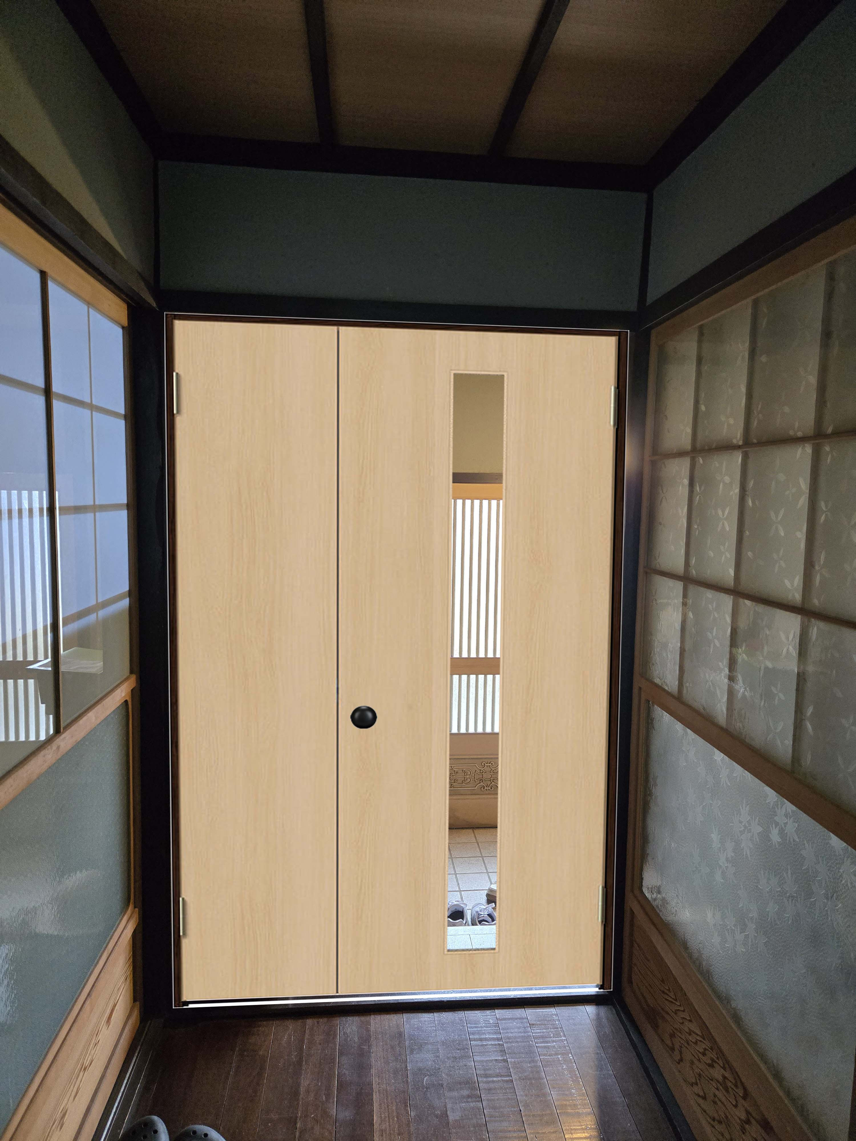 コーズトーヨー住器の笠岡市で建具を取付の施工前の写真2