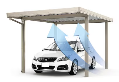 トータスエステートの耐久性抜群のカーポートを設置！～LIXIL『カーポートSW』の施工例の施工事例詳細写真1