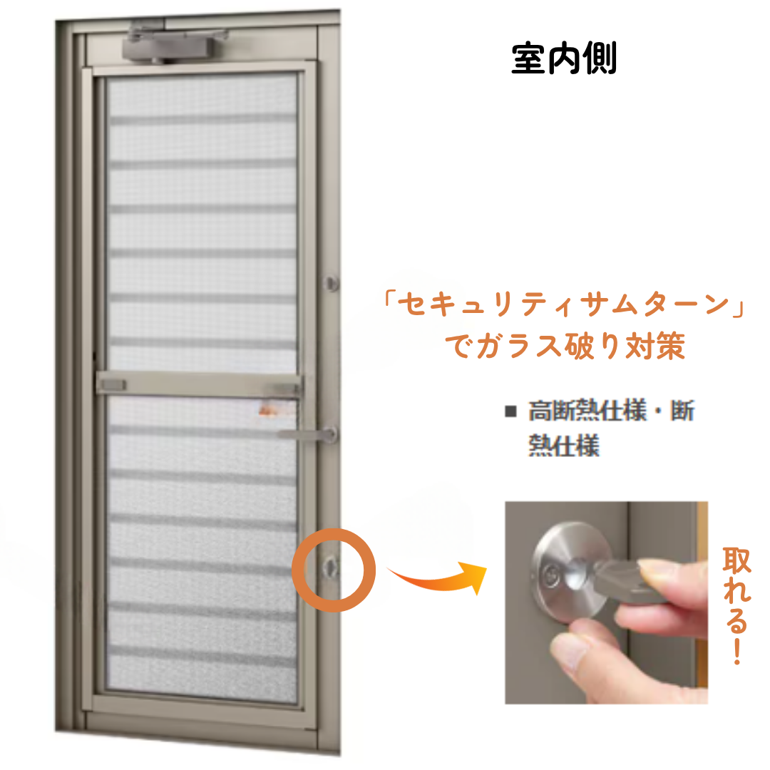 トータスエステートのその① 勝手口ドアと窓の防犯リフォーム｜リシェント＋面格子で安心の住まいへ【山県郡安芸太田町】の施工事例詳細写真3