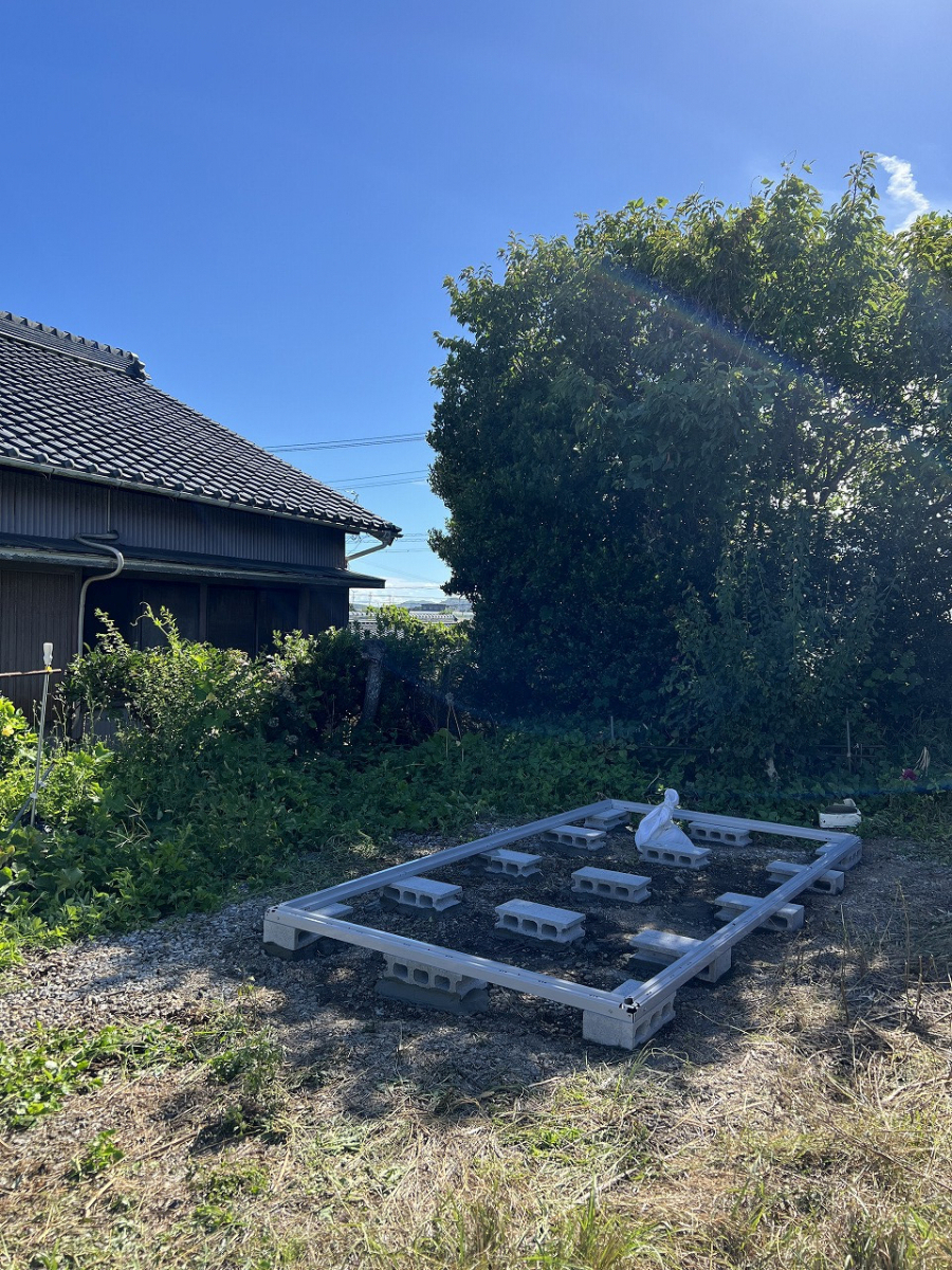 中嶋トーヨー住器の【エクステリア施工】イナバ物置　フォルタ　設置工事の施工前の写真2