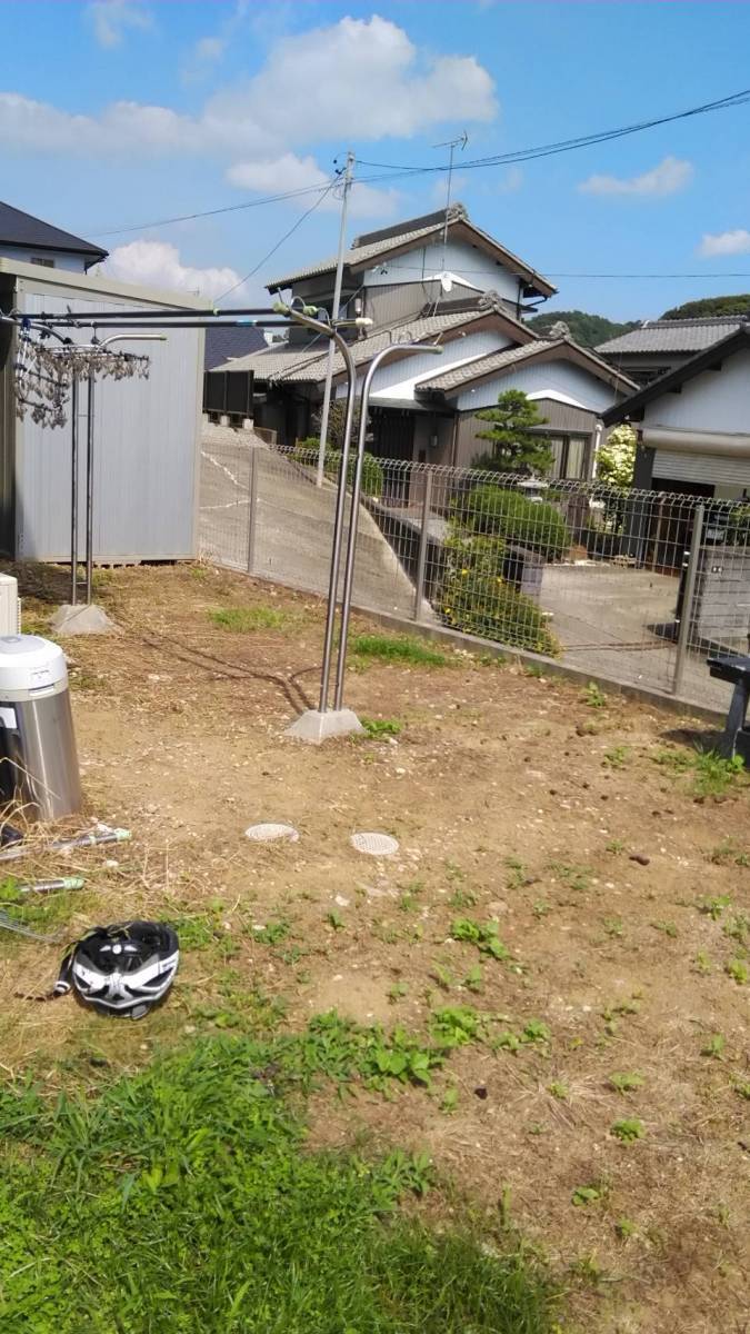 中嶋トーヨー住器の【エクステリア施工】フーゴF　サイドパネル付　設置の施工前の写真1